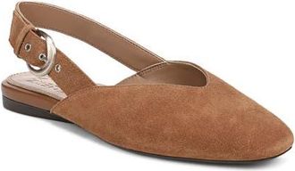 Naturalizer Crystal Slingback Flat in Walnut Wake Suede at Nordstrom, Size 8.5