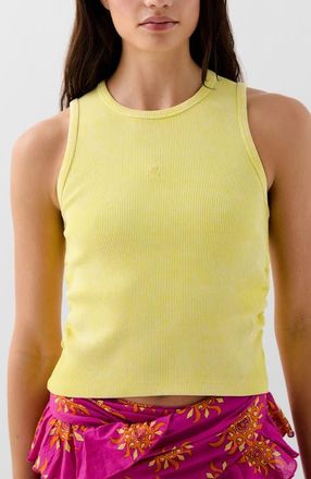 Scalpers Rib Gather Side Tee in Yellow at Nordstrom, Size X-Small Eu