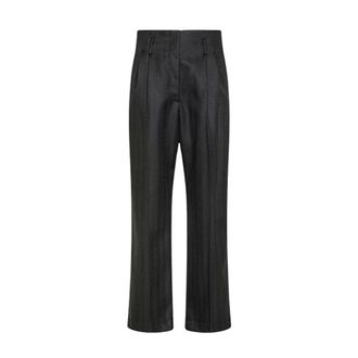 Forte_Forte Paperbag Wide Trousers - female - Forte Forte - Wide Trousers - Black - S - Trousers