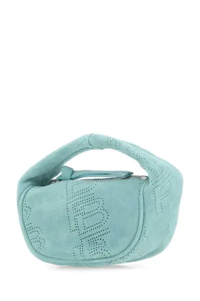 by FAR Womens Sea Green Suede Micro Cush Handbag Aqua Borse A Mano Bag
