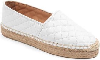 Patricia Green Abigail Espadrille Slip-On in White Quilted Leather at Nordstrom, Size 9