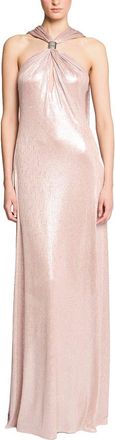 Halston Heritage Sofie Metallic Jersey Gown