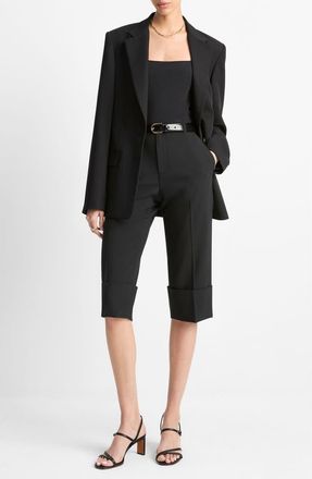 Vince Cuffed Hem Crop Pants in Black at Nordstrom, Size 00