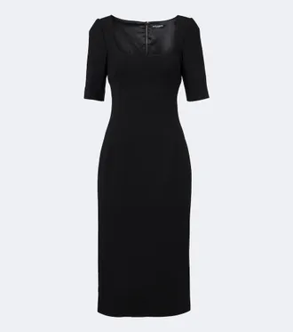 Dolce & Gabbana Virgin wool cr&ecirc;pe midi dress