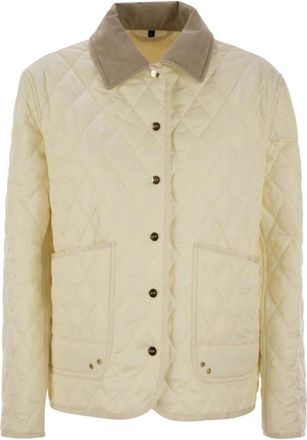 Fay Diamond Gewatteerd Nylon Shirt Jack - Dames - Zomerjassen - Wit - 2XL - Nylon - Jassen