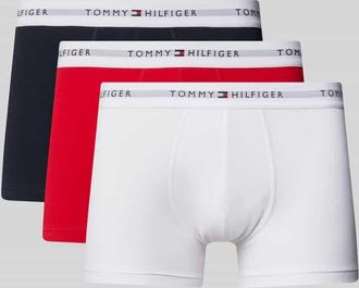 Tommy Hilfiger Trunks aus Baumwoll-Mix im 3er-Pack in Rot, Gr&ouml;&szlig;e XXL