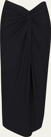 Vix Karen Front Twist Midi Coverup Skirt