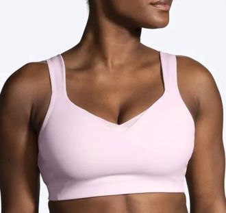 Brooks Drive Convertible Run Bra In Quartz