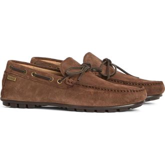 Barbour Courage Driving Shoe in Choco Suede at Nordstrom Rack, Size 10