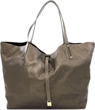 Tiffany & Co. Bronze Leather Pouch Tote Bag (Pre-Owned)