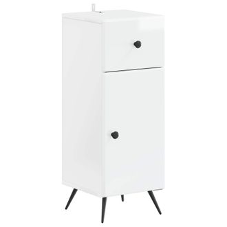 vidaXL Armario De Almacenamiento Para Ba&ntilde;o Breda Blanco Brillante Vidaxl