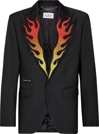 Philipp Plein Heren, Jassen, Zwart, Maat: 4XL Lame