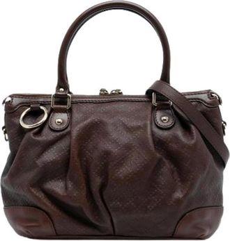 Gucci Pre-owned Handbags, female, Brown, Size: ONE SIZE Pre-owned Vintage Handbag