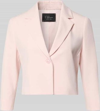 s.Oliver Black Label Regular Fit Kurzblazer mit Reverskragen in Rose, Gr&ouml;&szlig;e 36