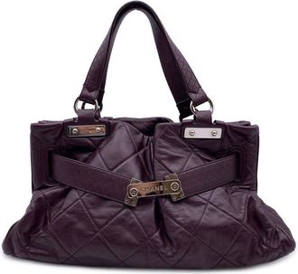 Chanel Violet Leather ParisLondres Handbag (Authentic Pre-Loved)