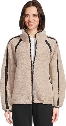 UGG Nikia Crochet Uggfluff Jacket Womens Jacket Putty : LG, Crochet/Fleece/Polyester