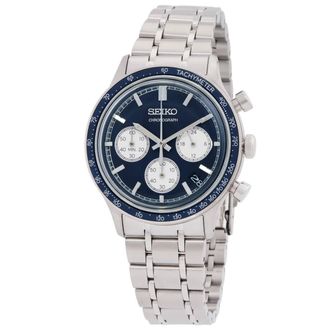 Seiko Chronograph Quartz Blue Dial Mens Watch SSB477P1