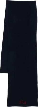 A.P.C. Jesse sjaal met geborduurd logo - Blauw