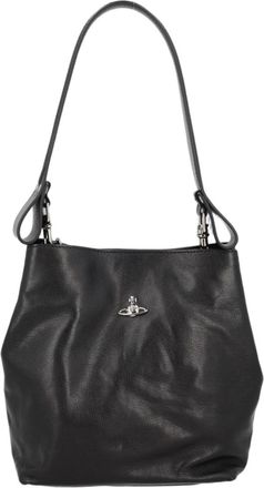 Vivienne Westwood Small Shoulder Bag with Calf Leather and Minimalist Emblem