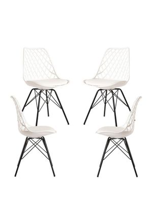 Regalos Miguel Regalos Miguel - Packs Sillas Comedor - Pack 4 Sillas Iron Mima - Blanco