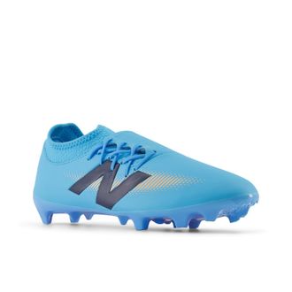 New Balance Unisex-Adult Furon Dispatch Fg V7+ Soccer Shoe, Team Sky Blue/Mango, 11.5 Wide Women/10 Men