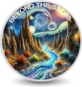 OEM El R&iacute;o Celestial M&aacute;s All&aacute; De Las Estrellas, Moneda De Plata De 1 Oz