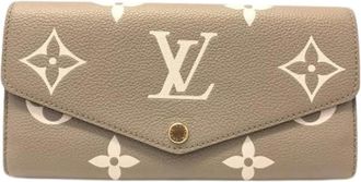 Louis Vuitton Pre-owned Wallets, female, Beige, Size: ONE SIZE Pre-owned Long wallet (bi-fold)