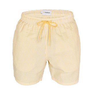 Farah Heren Gestreepte Zwemshort (Geel)