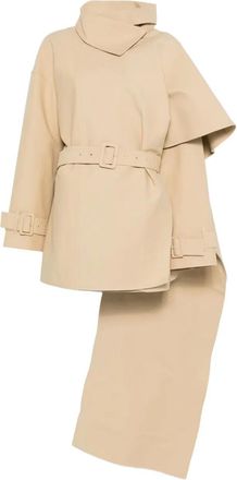 Entire studios mini belted scarf coat - Neutrals
