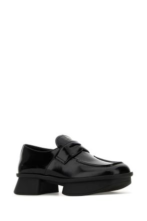 Prada Womens Black Leather Equal Loafers Nero Vitello Mocassini