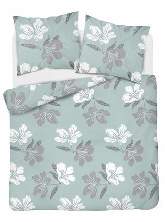 OEM Ropa De Cama De Franela 220x200 Flores Menta Claro