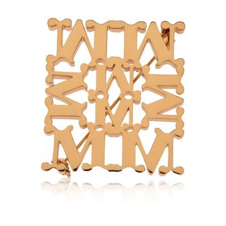 Max Mara Logo Broche - Dames - Broches - Geel - ONE Size - Accessoires