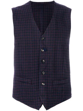 Lardini tartan gilet - Multicolour