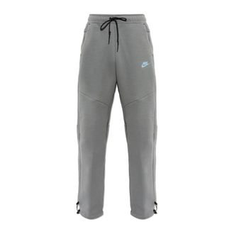 Nike Fitness, Heren, Grijs, 2Xl, Katoen, Tech Open-Hem Fleece Broek