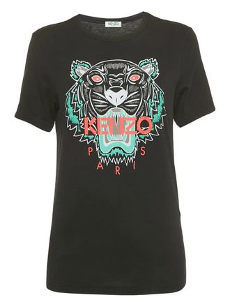 Kenzo Tiger-print crew-neck T-shirt - Black
