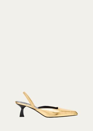 Nodaleto 55mm Metallic Leather Slingback Pumps