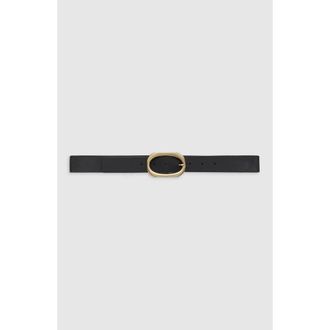 Anine Bing Signature Link Belt in Black /Gold at Nordstrom, Size X-Small