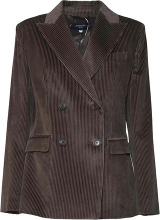 Max Mara KATANGA ribfluwelen blazer - Bruin