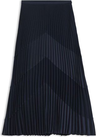 BOSS Pliss&eacute;-satin skirt with chevron pattern