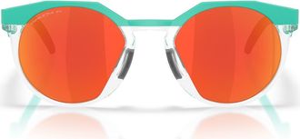 Oakley HSTN 52mm Polarized Round Sunglasses in Celeste/prizm Ruby Polar at Nordstrom