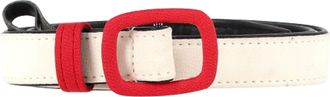 Alessandra Rich Kleurblok Riem in Wit Lederen