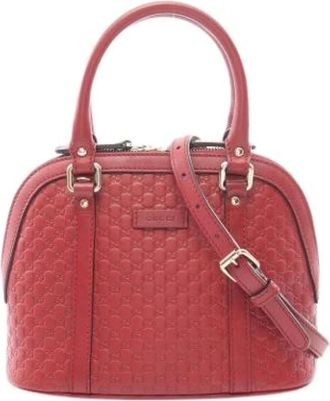 Gucci Pre-owned Vintage Handbag - Dames - Vintage Handtas - Rood - ONE Size - Leer - Vintage