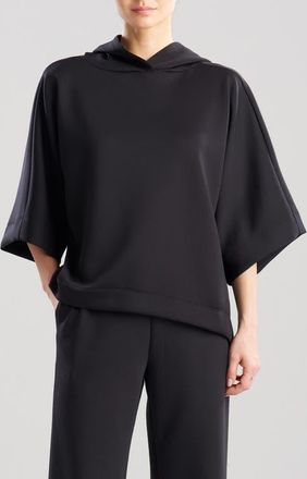 Natori Udon Scuba Knit Pajama Hoodie in Black at Nordstrom, Size X-Small