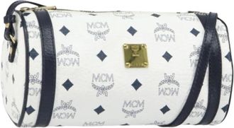 MCM Pre-owned Plastic Schoudertas - Dames - Vintage Schoudertas - Wit - ONE Size - Leer - Vintage