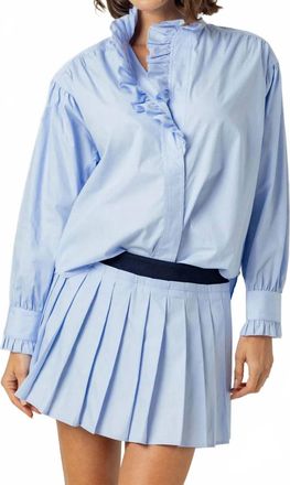 Sundays Opal Button Down Shirt In Della Blue Stripe