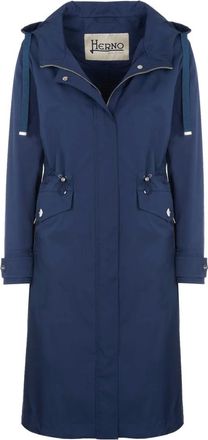 Herno Lange Jas - Dames - Mantels - Blauw - Maat: 3XS