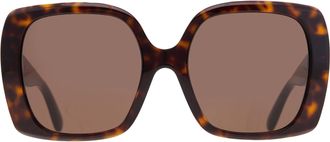 Dolce & Gabbana Dark Brown Square Ladies Sunglasses DG4475 502/73 56