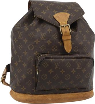 Louis Vuitton Vintage Montsouris Monogram Canvas Brown Canvas Backpack Bag (Pre-Owned)
