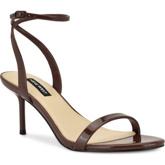 Nine West Waltz Ankle Strap Sandal in Medium Brown at Nordstrom, Size 9.5