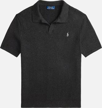 Polo Ralph Lauren Mens Polo Ralph Lauren SS Polo Sweater 002 Dark Granite Heather - Black - Size: 38